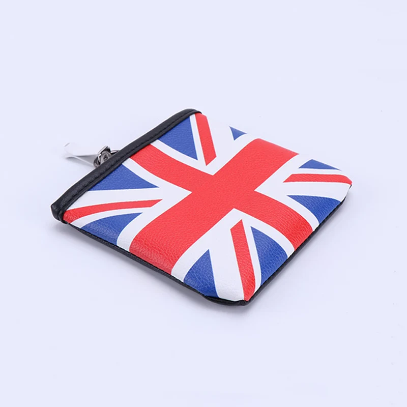 Отделение для мусора с вентиляционным отверстием Union Jack из искусственной кожи, автомобильный держатель для мобильного телефона, сумка для хранения, органайзер, автомобильная подвесная коробка для стайлинга автомобиля - Название цвета: Red Blue Union Jack