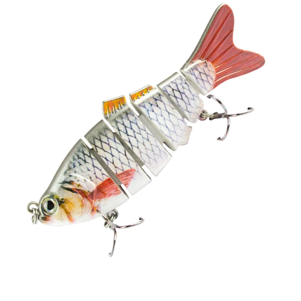 Bionic приманки искусственные многосекционные формы рыбы приманки реалистичные рыболовный крючок смешанный разноцветный Спиннер
