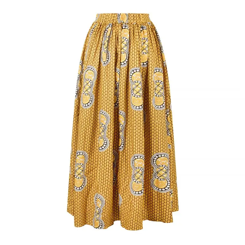 Новая традиционная африканская юбка с принтом Дашики для женщин; большие размеры; свободные вечерние платья в пол; Африканская одежда