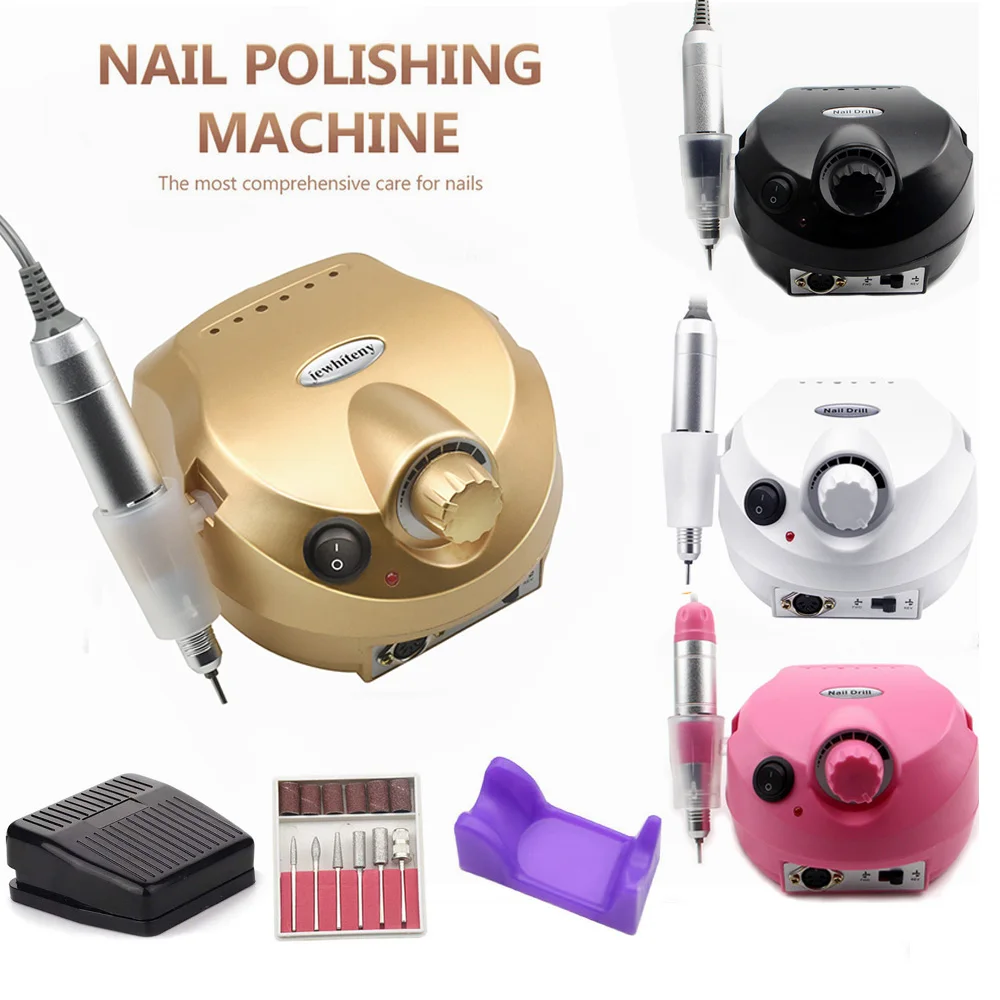Online Máquina perforadora de uñas 35000RPM Pro máquina de manicura aparato para manicura pedicura Kit archivo eléctrico con herramienta de cortador de uñas artístico