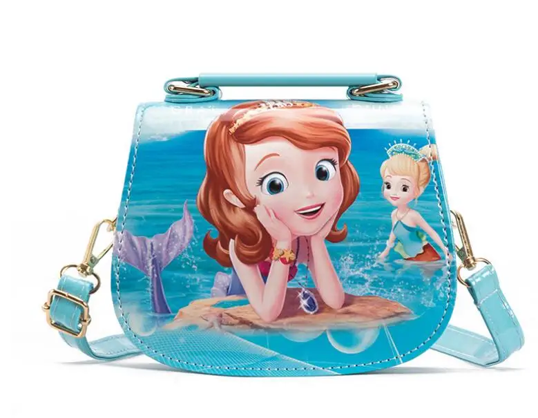 Красивая сумка на плечо для девочки-принцессы в детском саду из искусственной кожи с рисунком Эльзы, сумки для путешествий, сумка через плечо