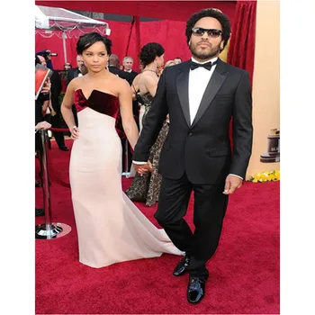 

Custom Wedding Suits One Button Groom Tuxedos Black Peaked Lapel Black Satin Lapel Groomsmen Men Suits(Jacket +Pants)