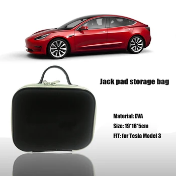 

Pad Storage Bag, Chassis Protection Lifting Pad Tool Jack Lifting Point Pad Adapter for Tesla Model 3 Black