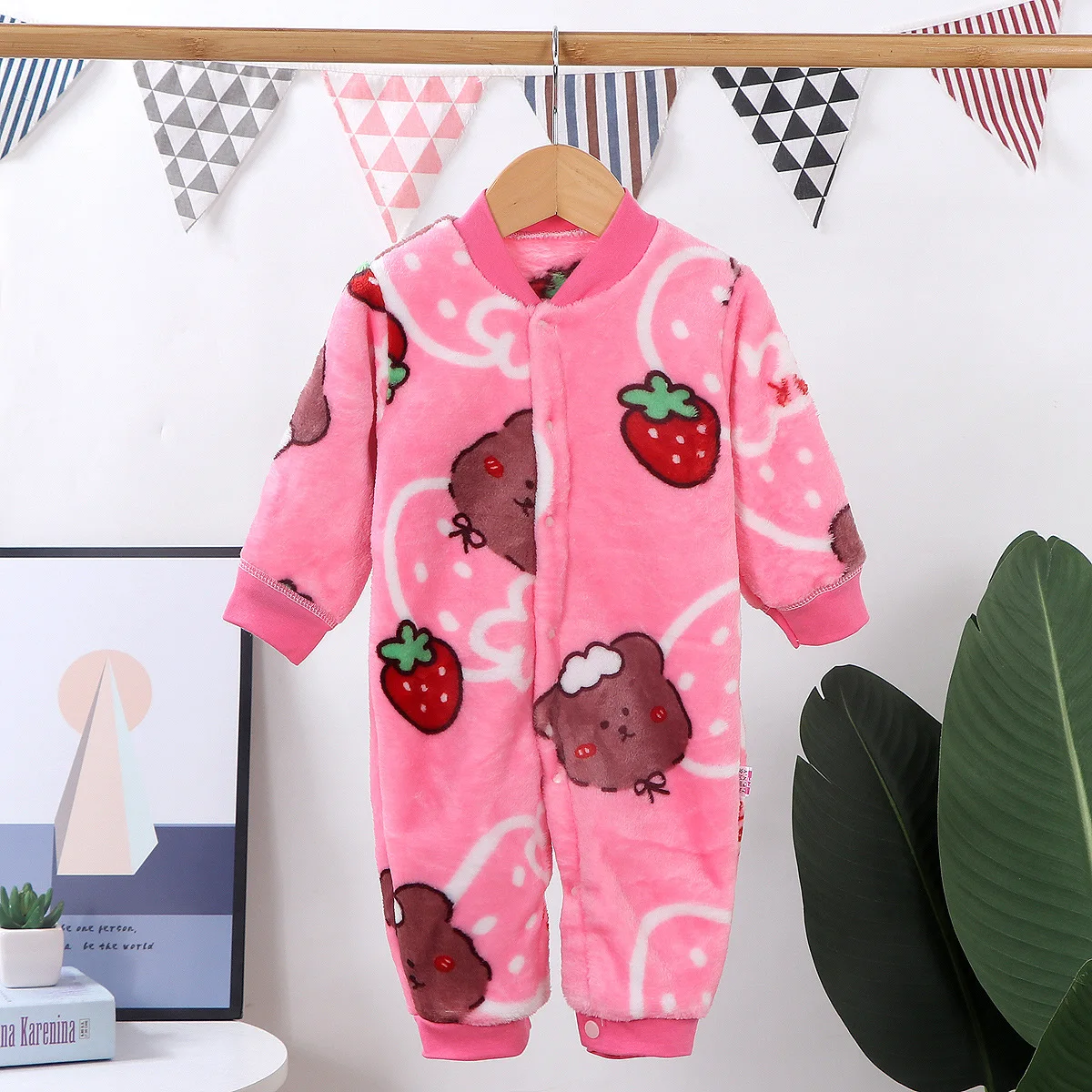 winter Newborn Baby Clothes Flannel keeps warm Boys Girls Romper   Long Sleeve Romper Kids Jumpsuit Playsuit Outfits bulk baby bodysuits	