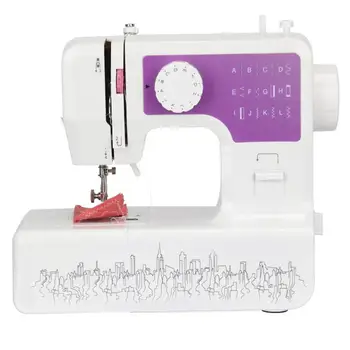 

2020 Sewing Machine Mini Portable Household Night Light Foot Pedal Straight Line Hand Table Two Thread Kit Electric