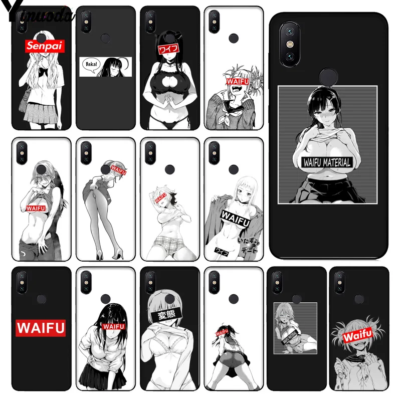 

Yinuoda Sugoi Senpai Anime waifu Black Soft Shell Phone Cover for Xiaomi Redmi 5 5Plus 7 K20 Note5 6A Mi 6 Mix2 Mix2S