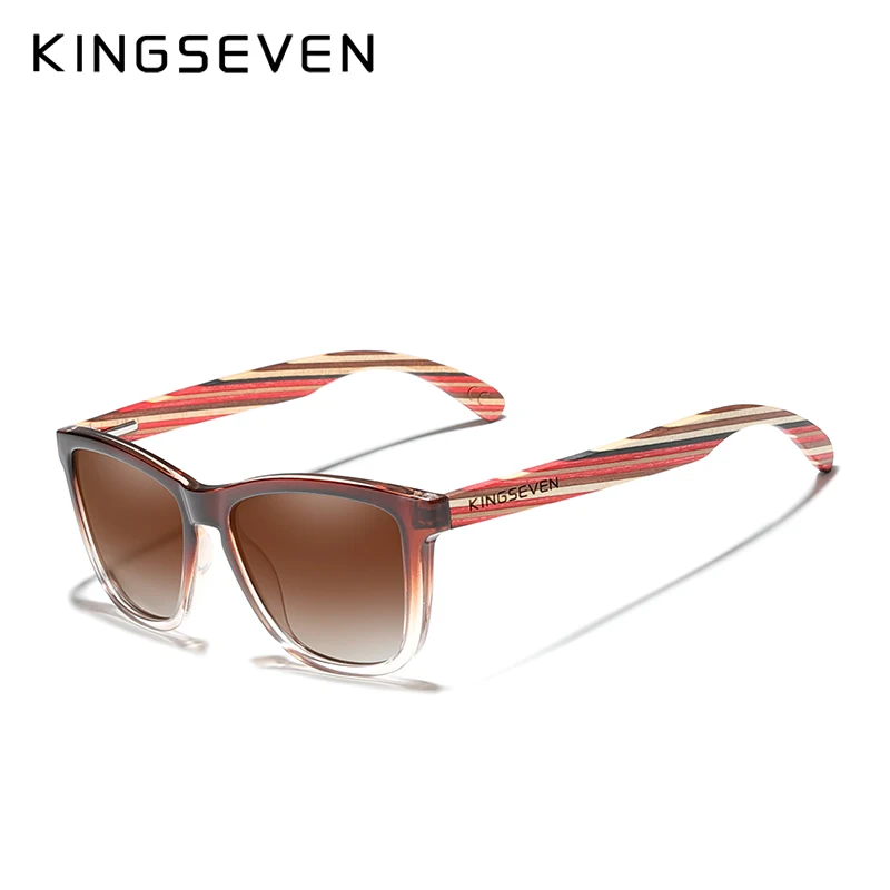 Genuine KINGSEVEN New Fashion Trend Design Women Sunglasses Men Gradient  Multi Color Natural Wood Mirror Lens Sun Glasses Oculos - AliExpress