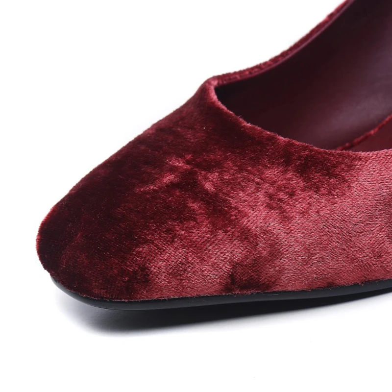 female crystal high heels shoes square toe mary jane velvet thick pumps luxury chunky diamond rhinestone block jewel women