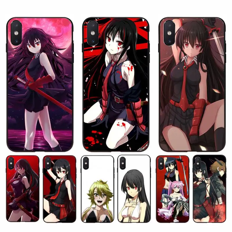 Yinuoda Akame Ga Kill Black TPU мягкий чехол для телефона iPhone 11 8 7 6 6S Plus X XS MAX 5 5S SE 2020 XR pro