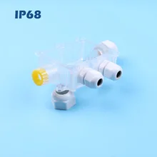 IP68 прозрачный Водонепроницаемый Пластик наружный кабель провода Разъем Железы электрическая 4-кабель распределительная коробка с терминал для ПК