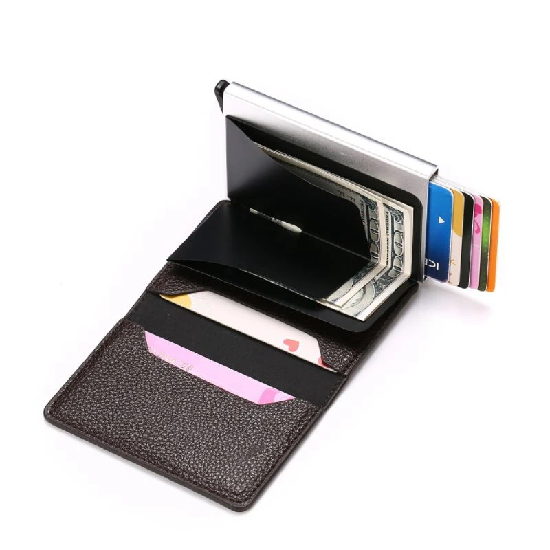 Новое поступление, кошелек из искусственной кожи с Litchi узором, RFID, блокирующий ID держатель для карт, многофункциональный, высокое качество, сумка для денег, Чехол для карт