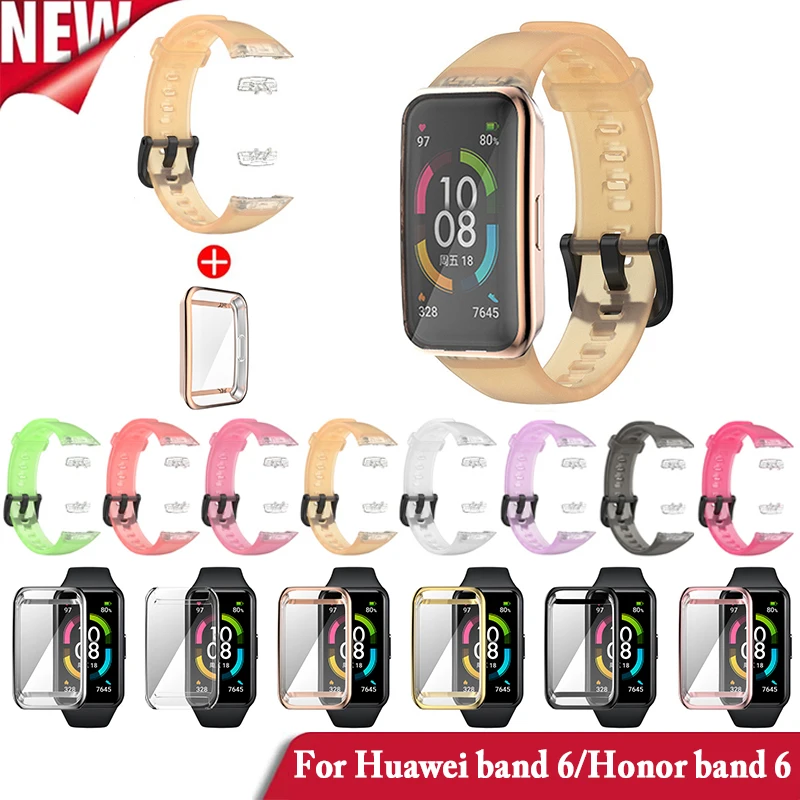 Ремешок силиконовый для Huawei band 6 Pro роскошный цветной браслет Honor чехол часов |