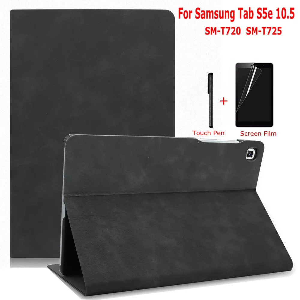 IBuyiWin Премиум Смарт PU кожаный чехол для Samsung Galaxy Tab S5e 10,5 SM-T720 SM-T725 10,5 "планшет Funda Capa Чехол + пленка + ручка