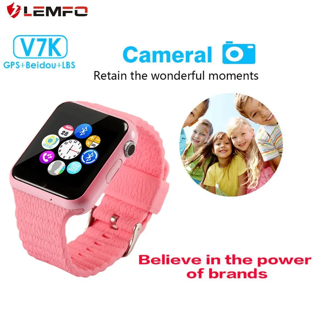LEMFO V7K Детские Смарт часы безопасности монитор безопасности анти потеря gps позиционирование местоположения трекер экран дисплея Водонепроницаемый