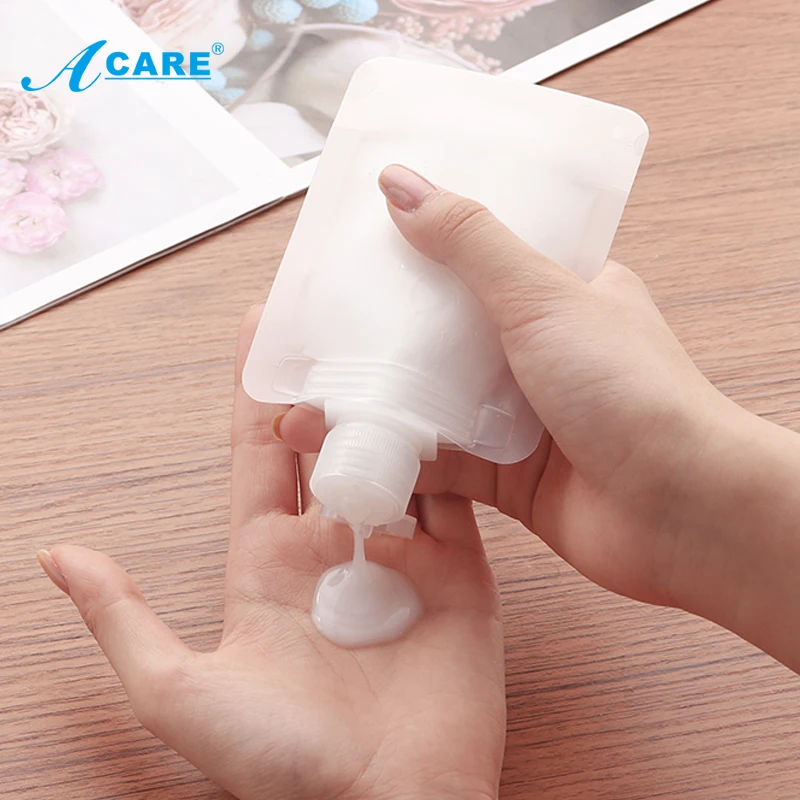 30/50/100ml Packaging Bag Stand Up Spout Pouch Plastic Hand Sanitizer Lotion Shampoo Makeup Fluid Bottles Travel Bag