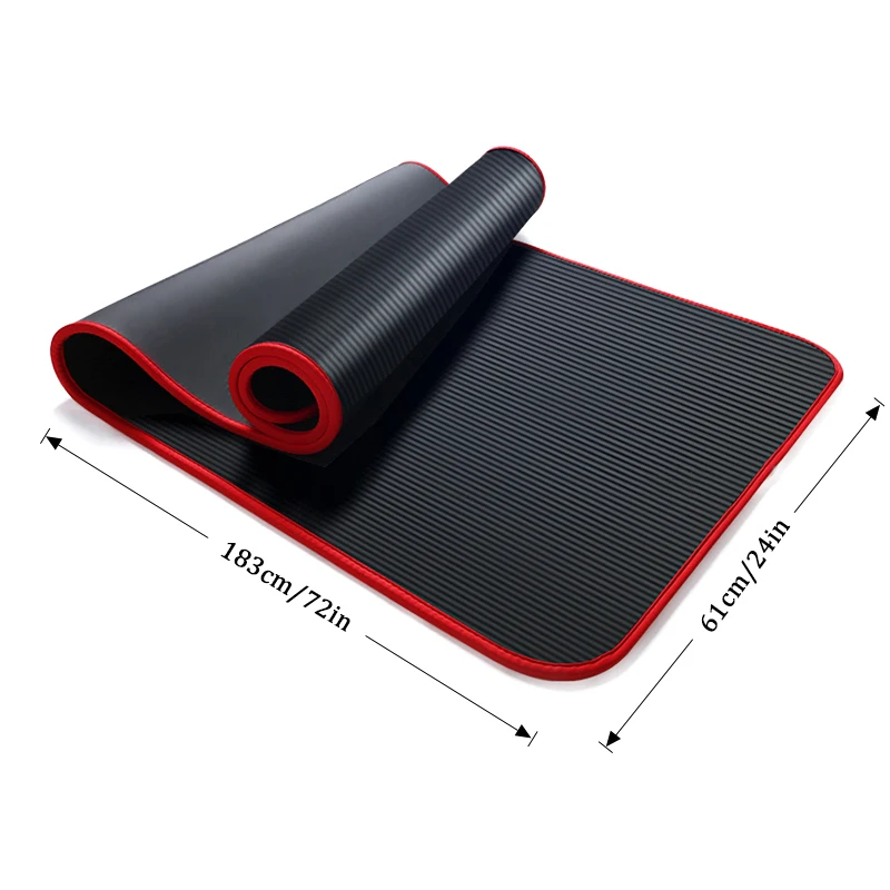 10MM Yoga Mats Thickened Non-slip Sports Tear Resistant NBR Fitness Mats Sports Gym Pilates Pads With Yoga Mat Bag & Bandages