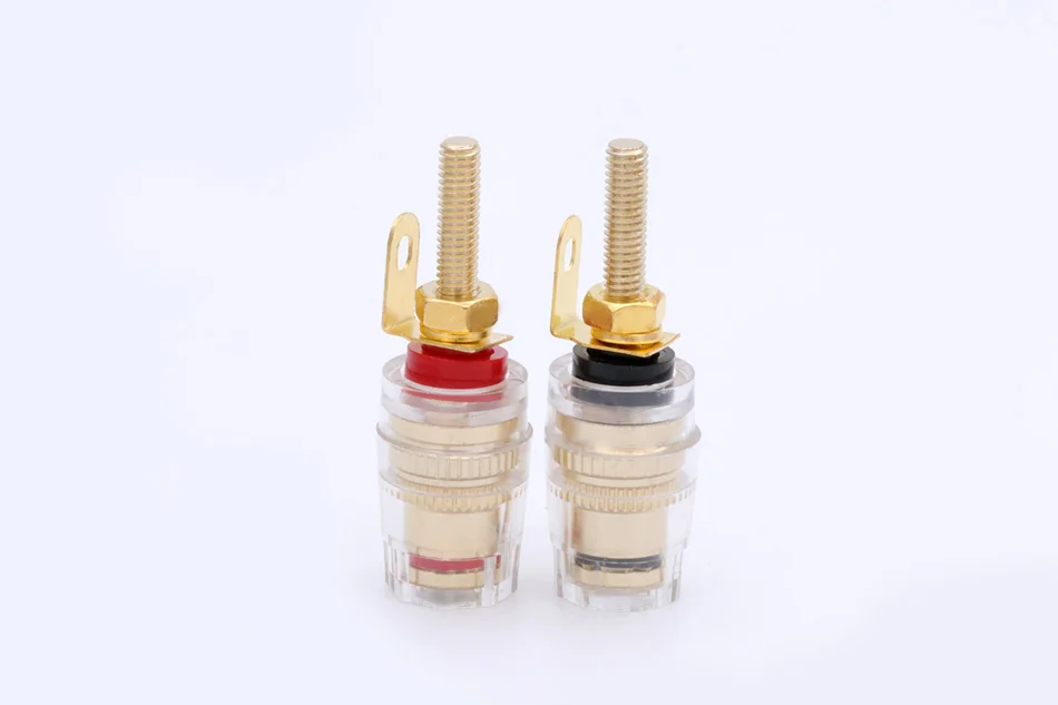 latão milímetros speaker amplificador terminal binding post banana plug jack conector do soquete adaptador de rosca longa