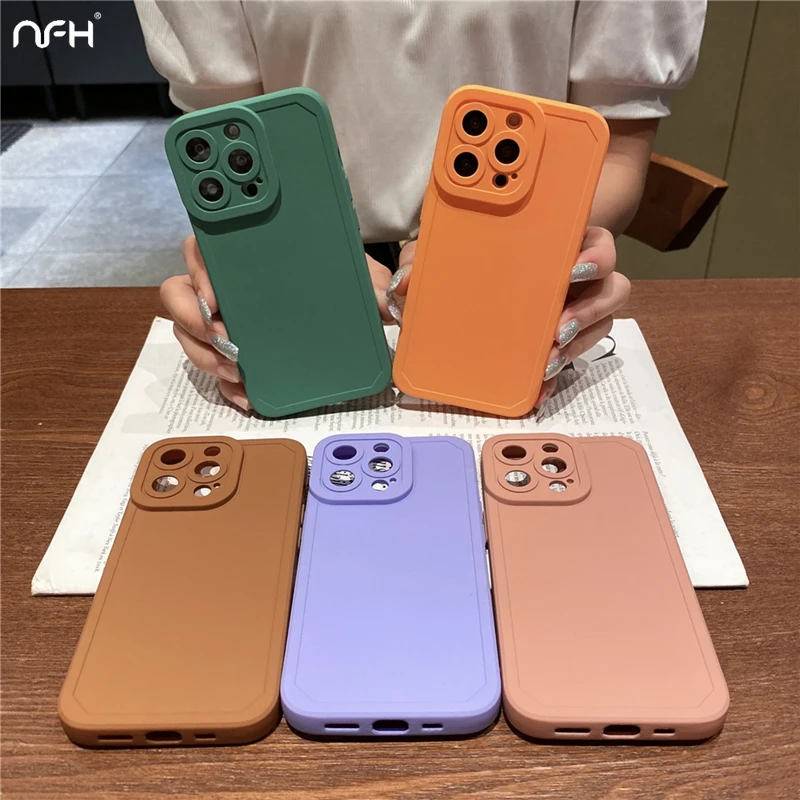 Luxury Brand Square Leather Phone Case For iPhone 11 Case 12 13 14 Pro Max  X XS Max XR 6 7 8 Plus SE Shockproof Soft Back Covers - AliExpress