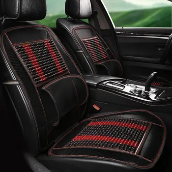 

5727 Universal Massage Wood Beads Car Seat Cover Summer Cooling Cushion Mesh Mat