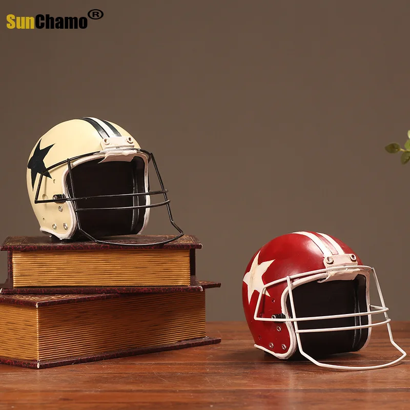 Retro American Olive Baseball Hat Creative Furnishings for Old Props Helmets Models Home Decoration Accessories Window Ornaments | Дом и сад