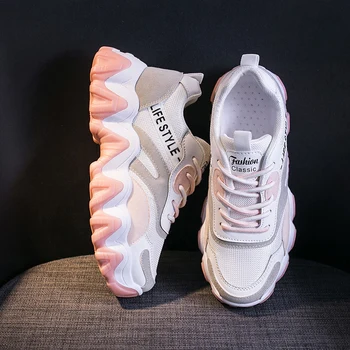 

Super Fire Shoes Women's Sports Shoes 2020 New The Increase In The Wild Sports Port Wind Thick Sneakers E14-25