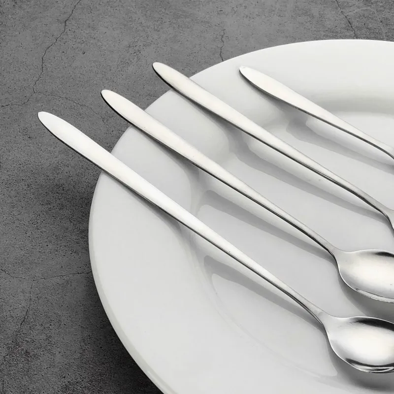 spoons Dessert coffee tea cocktail stir ice cream soup ladle Stainless steel lunch ware kitchen accessories Cooking tools