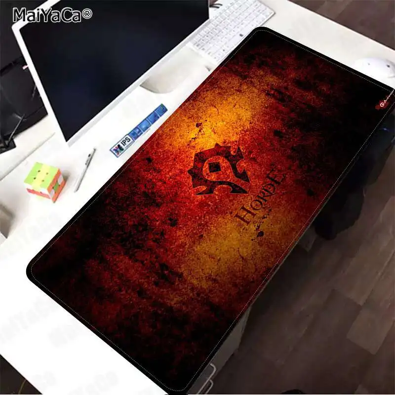 Lock Edge 30x80cm MaiYaCa World of Warcraft логотип DIY дизайн игровой с узором коврик для мыши скорость/Управление версия большой игровой коврик для мыши - Цвет: Lock Edge 30x80cm