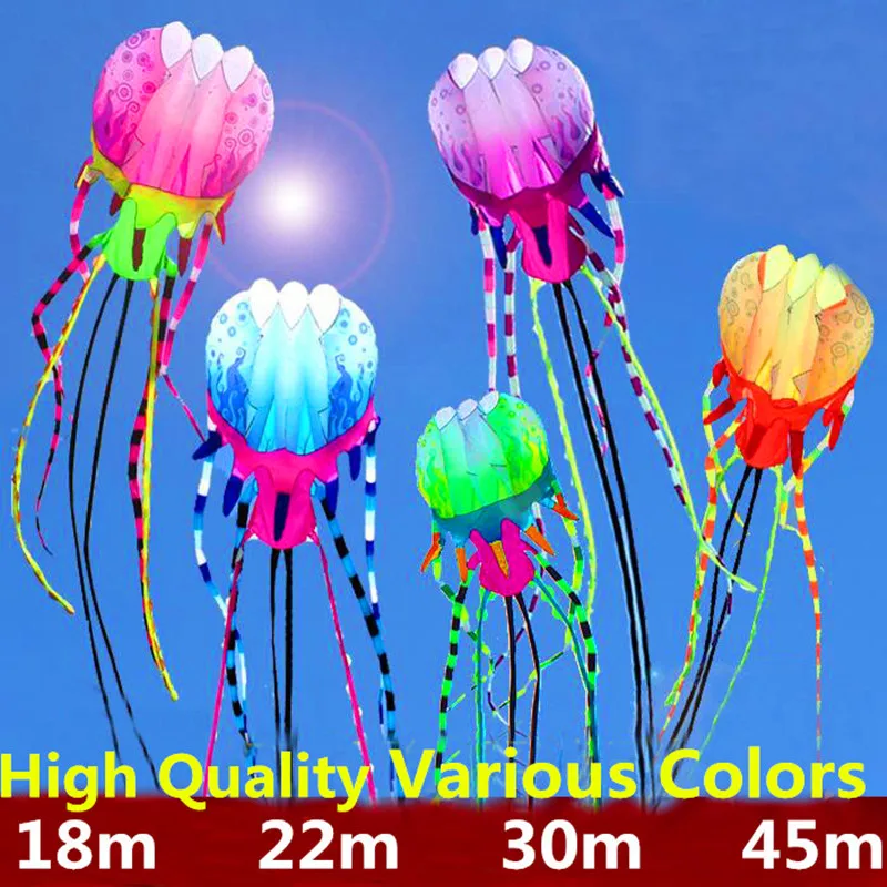 free shipping large jellyfish kite fly soft kite reel for adults walk in sky big octopus kite toys outdoor sport trilobites free shipping new large trilobites kite ripstop nylon outdoor toys flying parachute kites for adults octopus kite