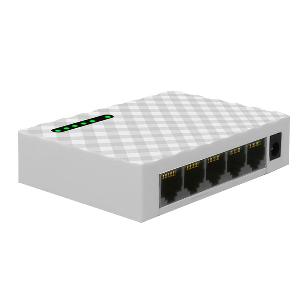 Адаптер 5 Порты Fast Ethernet база гигабитный настольный мини Пластик наблюдения за домом станция сетевого коммутатора Аксессуары общежития офис