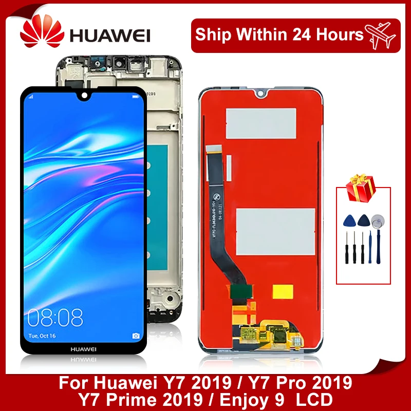 Для Huawei Y7 2019 ЖК дисплей pro Enjoy 9 сенсорный экран дигитайзер prime с рамкой запасные