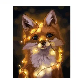 

Shining Cat Paint by Number Kits 16 x 20 inch Canvas DIY O il Painting