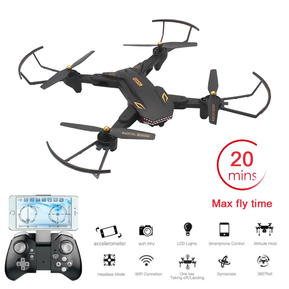 Visuo Xs809s битва акулы Wifi Fpv широкоугольная камера складной Rc Дрон Квадрокоптер Vs