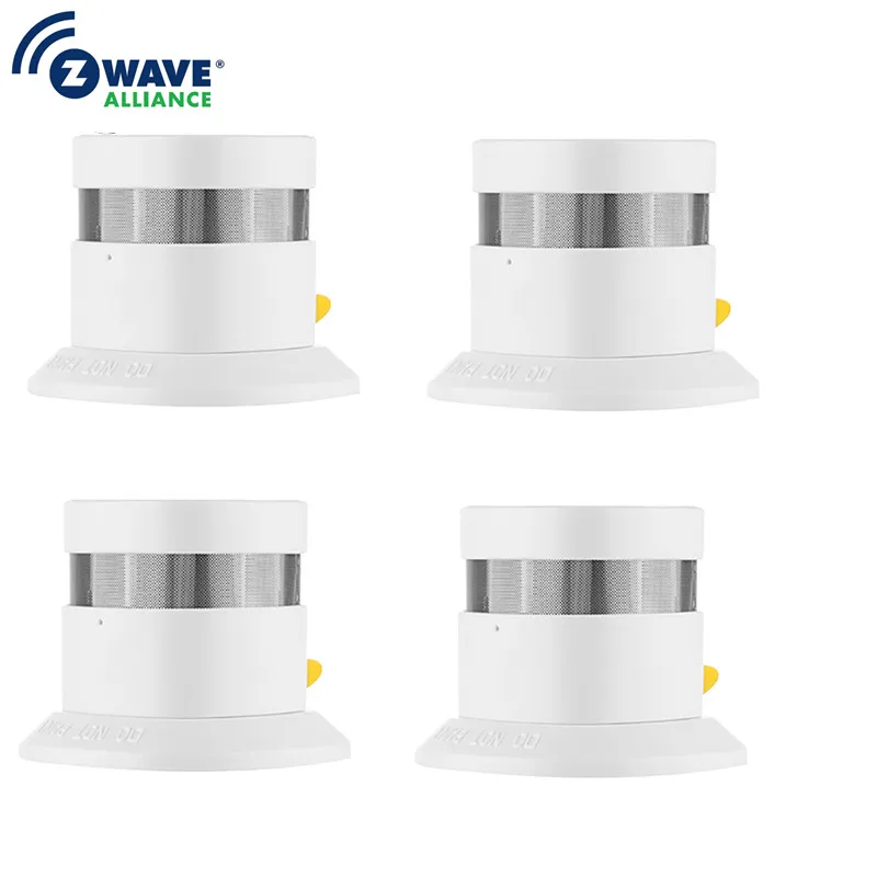 Z-wave 4 шт много датчик дыма умный дом Z-wave детектор дыма с питанием от аккумулятора для домашней безопасности