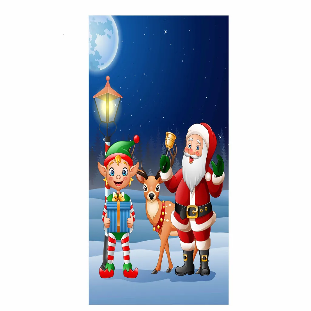 Christmas (012) Ничего резинового статического электричества, стекло, гранты, затенение, унитаз, душевая комната, стекло, конфиденциальность, 120 см* 58 см - Цвет: Christmas (012)