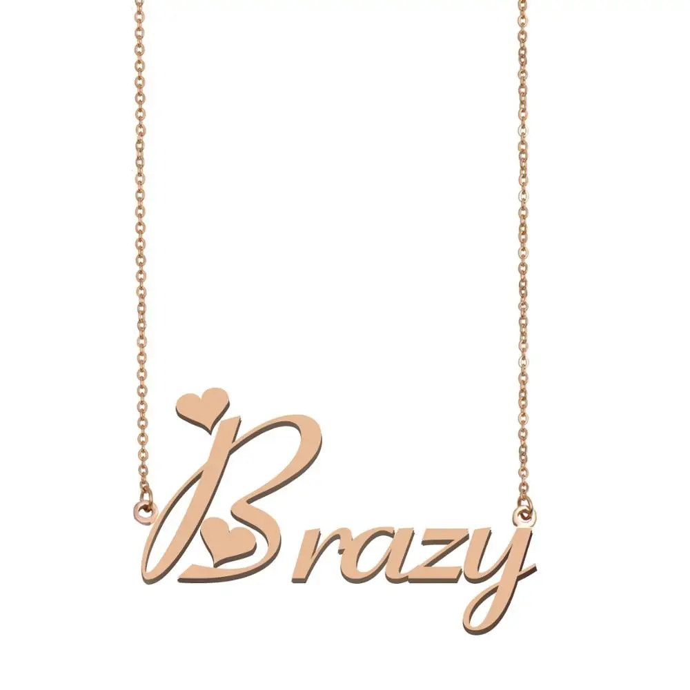 Brazy Name Necklace , Custom Name 