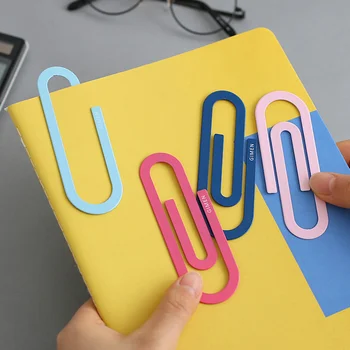

10 pcs Cartoon Rainbow Metal Paperclip Bookmarks File Index Big Binder Book Accessories Stationery Office School Supplies H6197