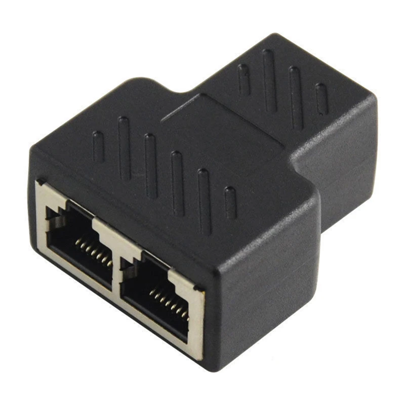 1 To 2 Way LAN Ethernet Network Cable Splitter Adapter RJ45 Female Splitter Socket Connector Adapter For Laptop network cable repair maintenance tool kit