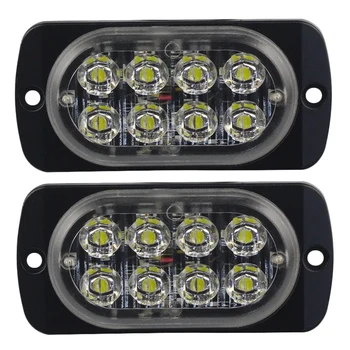 

2 Pack 8-Led Flash Recovery Warning Strobe Car Auto Urgency Emergency Signal Light Fog Flashing Light
