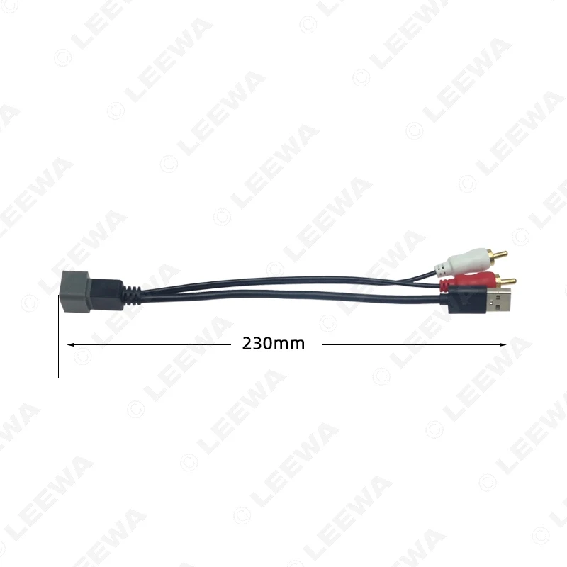 LEEWA 12X автомобильный 2-RCA штекер USB штекер RCA адаптер аудио конвертер AUX кабель для Nissan Cube Juke Versa av-кабель# CA6217