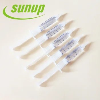 

Dental whitening gel 5pcs 5ml 35%HP teeth whitening syringe gel with save tips for sale