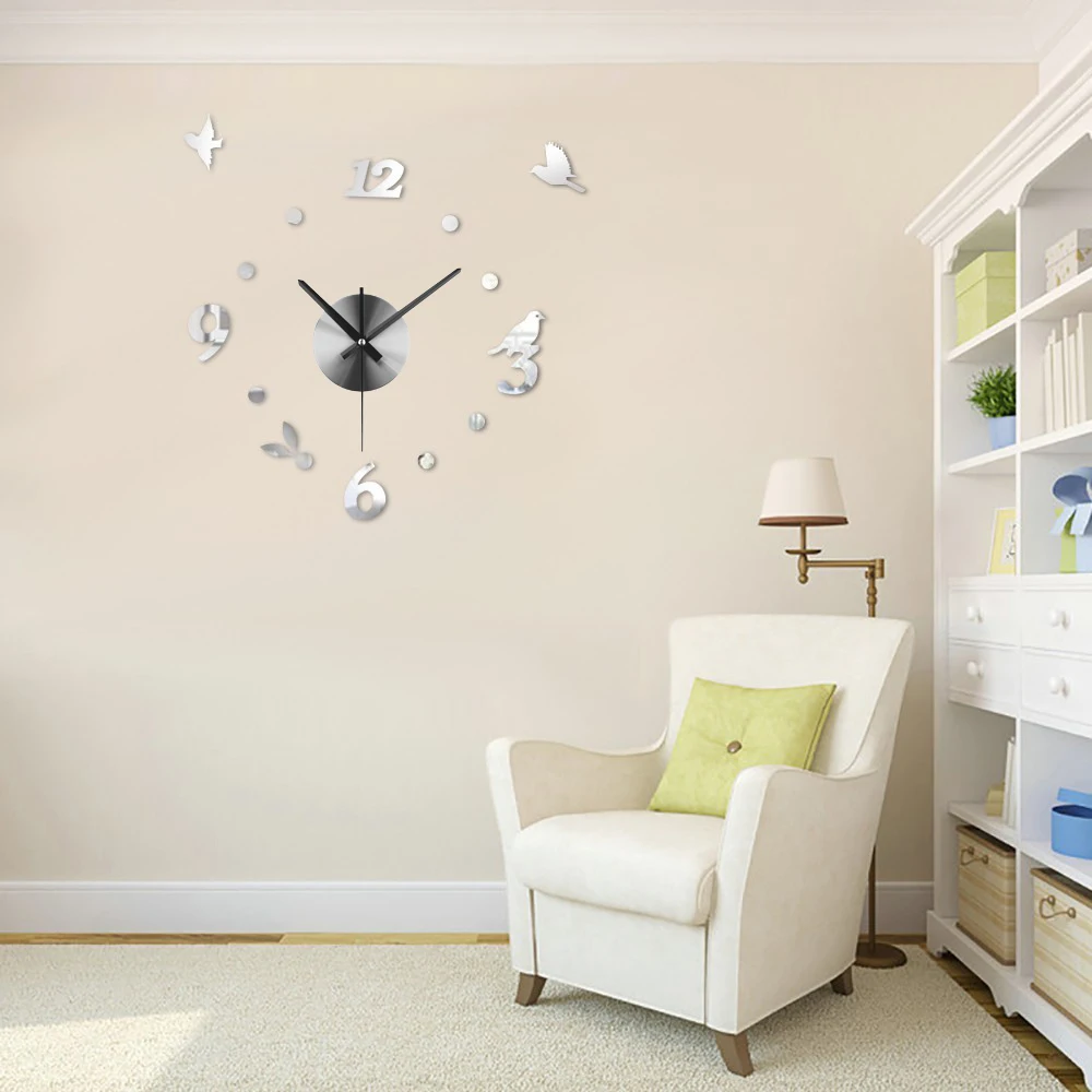 

Colorful Cat Bird Quartz Wall Clocks 2019 New Wall Clock Home Decor Timelike Factory Modern DIY Livingroom Creative Watch Wall