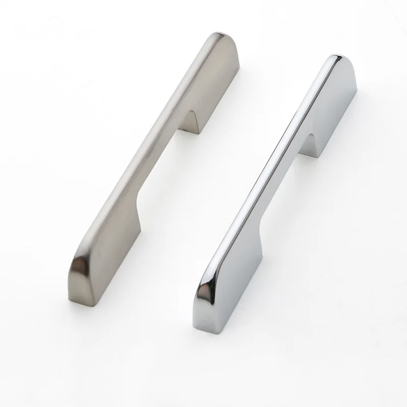 1* Modern Shiny Cabinet Armoire Knob Kitchen Wardrobe Zinc Alloy Simple Chrome Nickel Wire Design Pull Handle|Ручки шкафа| |