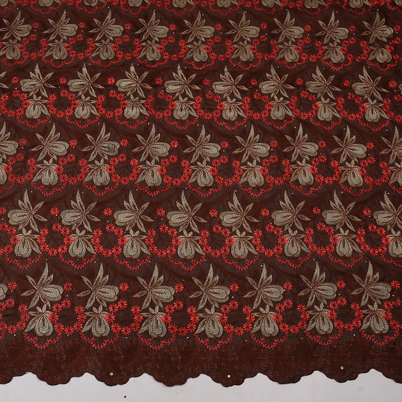 Swiss Voile Lace In Switzerland Cotton Lace High Quality Embroidery African Dry Lace Fabric For Nigeria Man Lace Fabric QF2772B