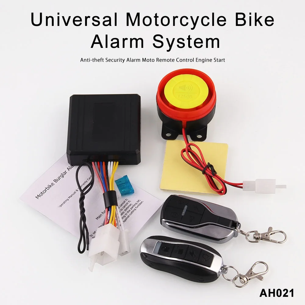 Universal Motorcycle Remote Control Alarm Antitheft Security System