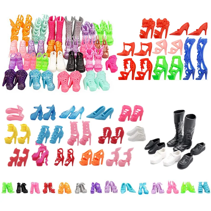 Fashion Doll Shoes Pairs&10 Pairs&20 Pairs&30 Pairs&10 Bags Shoe