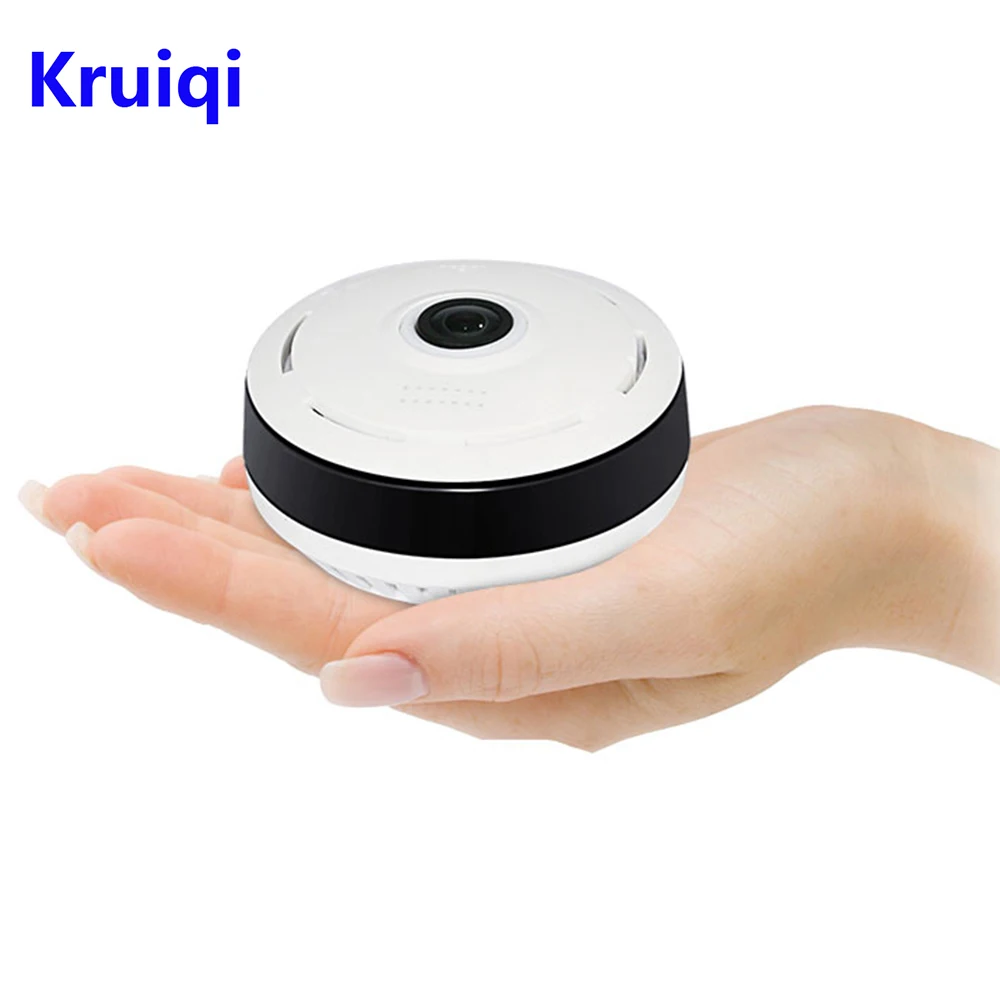 Kruiqi 360 Degree IP Camera Wifi FishEye HD 960P Smart Panoramic IPC P2P Wireless IP Fisheye Camera 1.3MP Security Wifi Camera