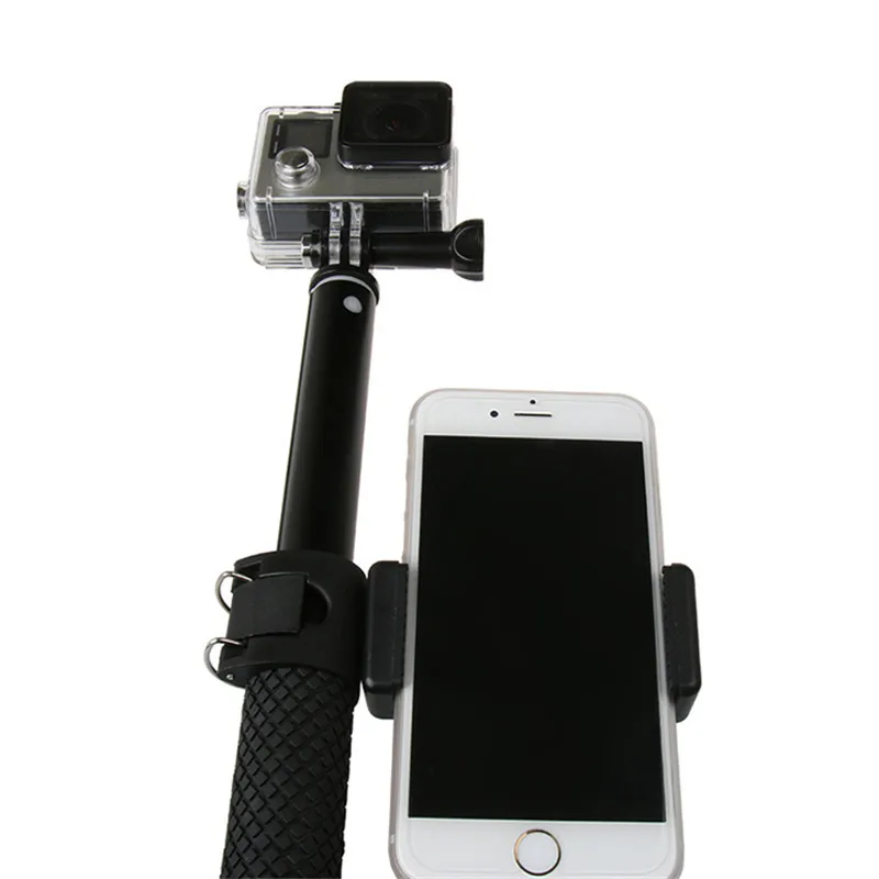 Adjustable Selfie Monopod Phone Mount High Quality Phone Lock Clip Holder Adapter for Gopro Hero 4 3+ 3