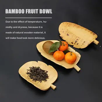 

New Arrivals Wooden Environmentally Friendly Bamboo Root Carving Fruit Plate Snack Tray High Quality Fruit Plate