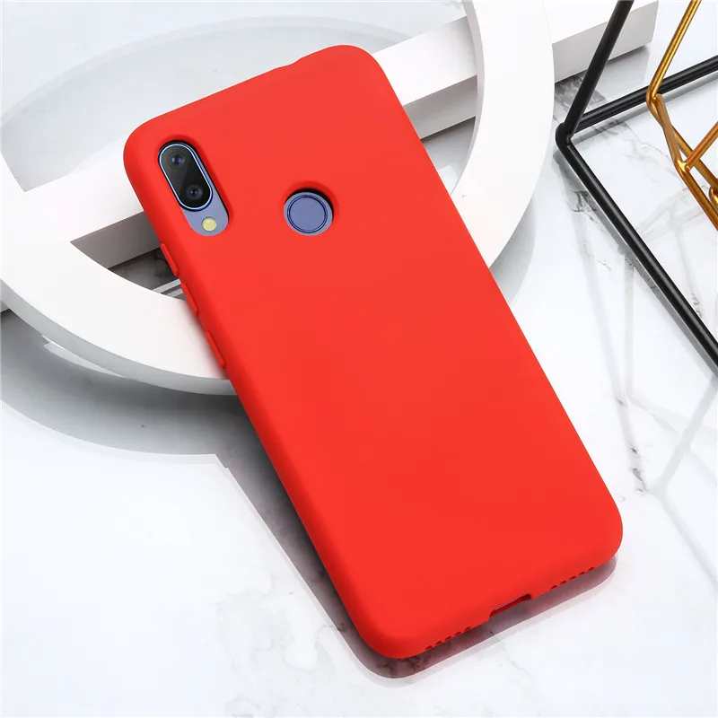 Red Жидкий силиконовый чехол для Xiaomi Redmi Note 7 6 K20 Pro 6 6A 7A S2 тонкий мягкий прозрачный чехол Обложка чехол s для Xiaomi 8 9 SE F1 5X 6X CC9 - Цвет: Red