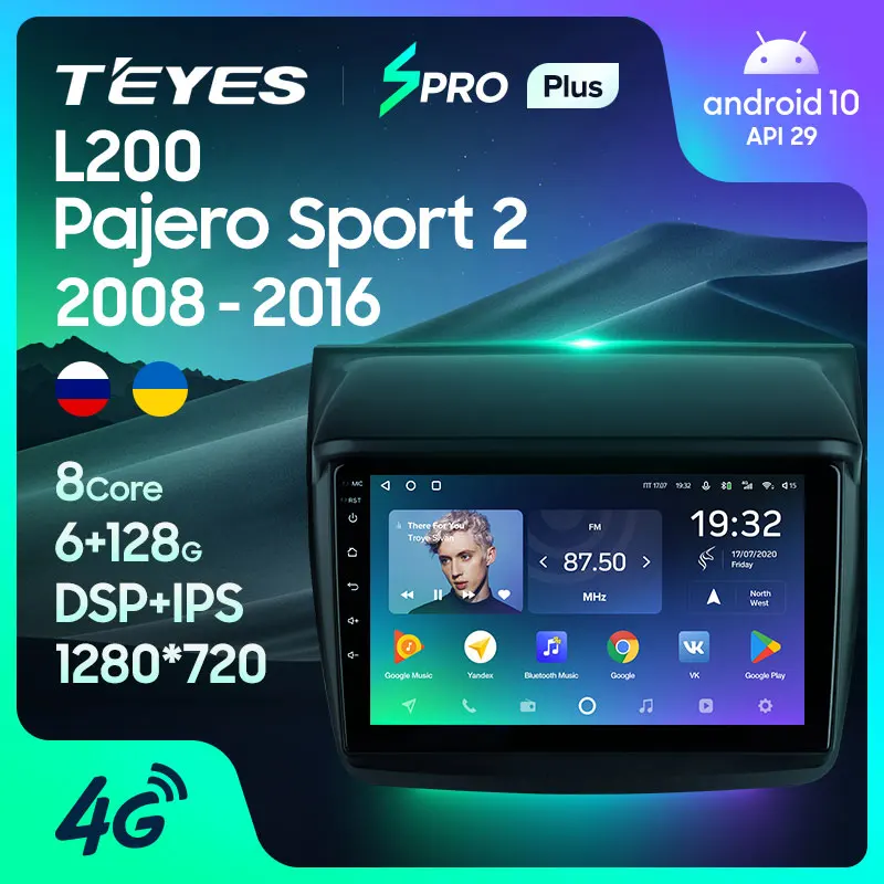 TEYES SPRO Plus Штатная магнитола For Мицубиси Паджеро Спорт 2 Mitsubishi Pajero Sport L200 Triton 2008 2016